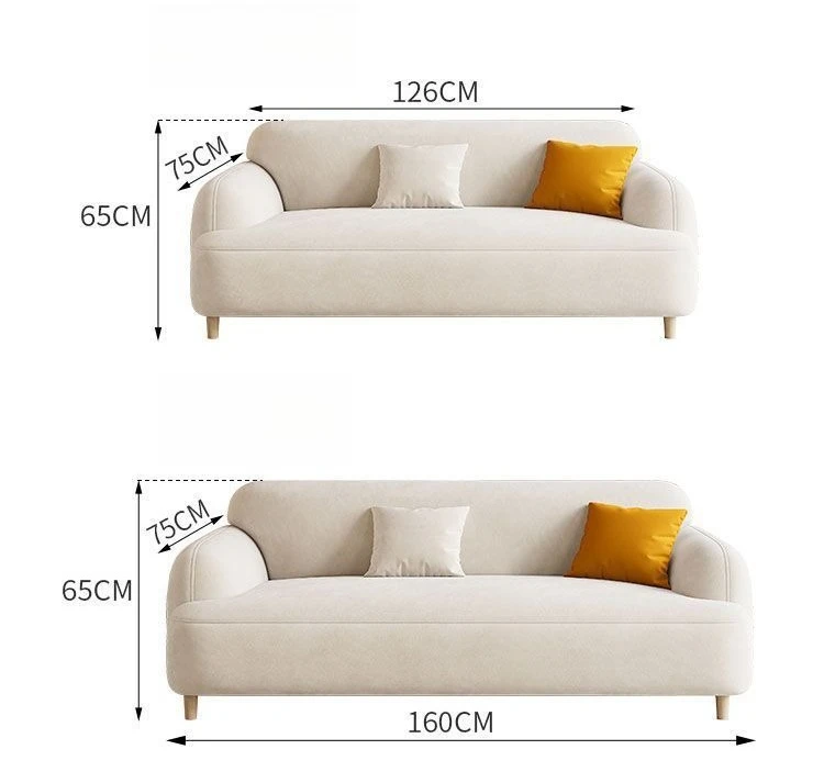 

Nordic style Internet celebrity technology cloth, living room, sofa, small apartment rental house, nail salon sofa