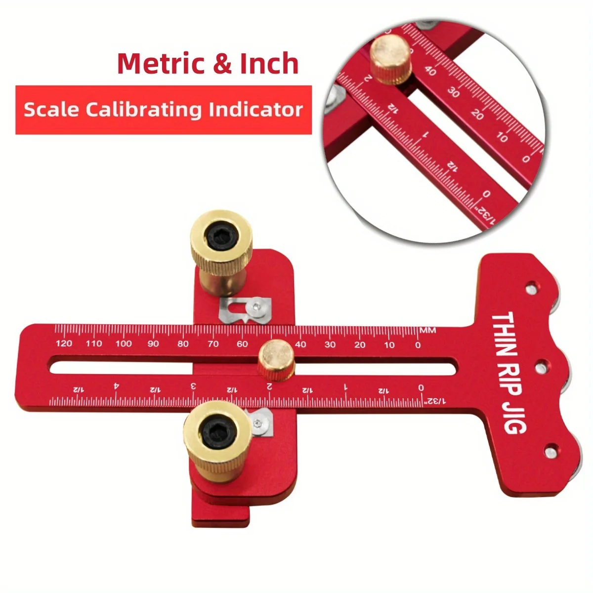 Thin Rip Table Saw Jig,3 Pulleys Thin Rip Jig for Making Repetitive Narrow Strip Cuts, Table Saw Guide Fits for 19# 30# T Slot