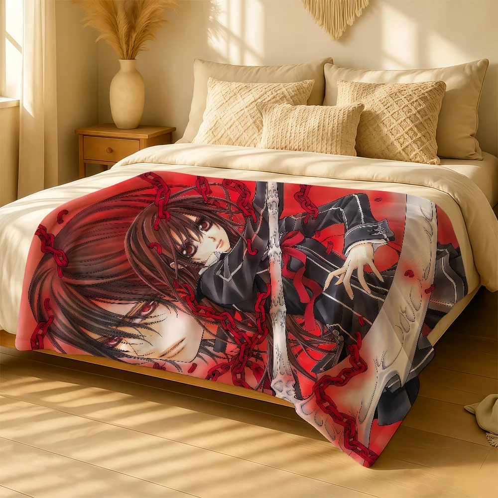 Anime Vampire Knight Blanket For Soft Warm Knee For Bedroom Living Room Bed Sofa Camping Picnic Office Gift