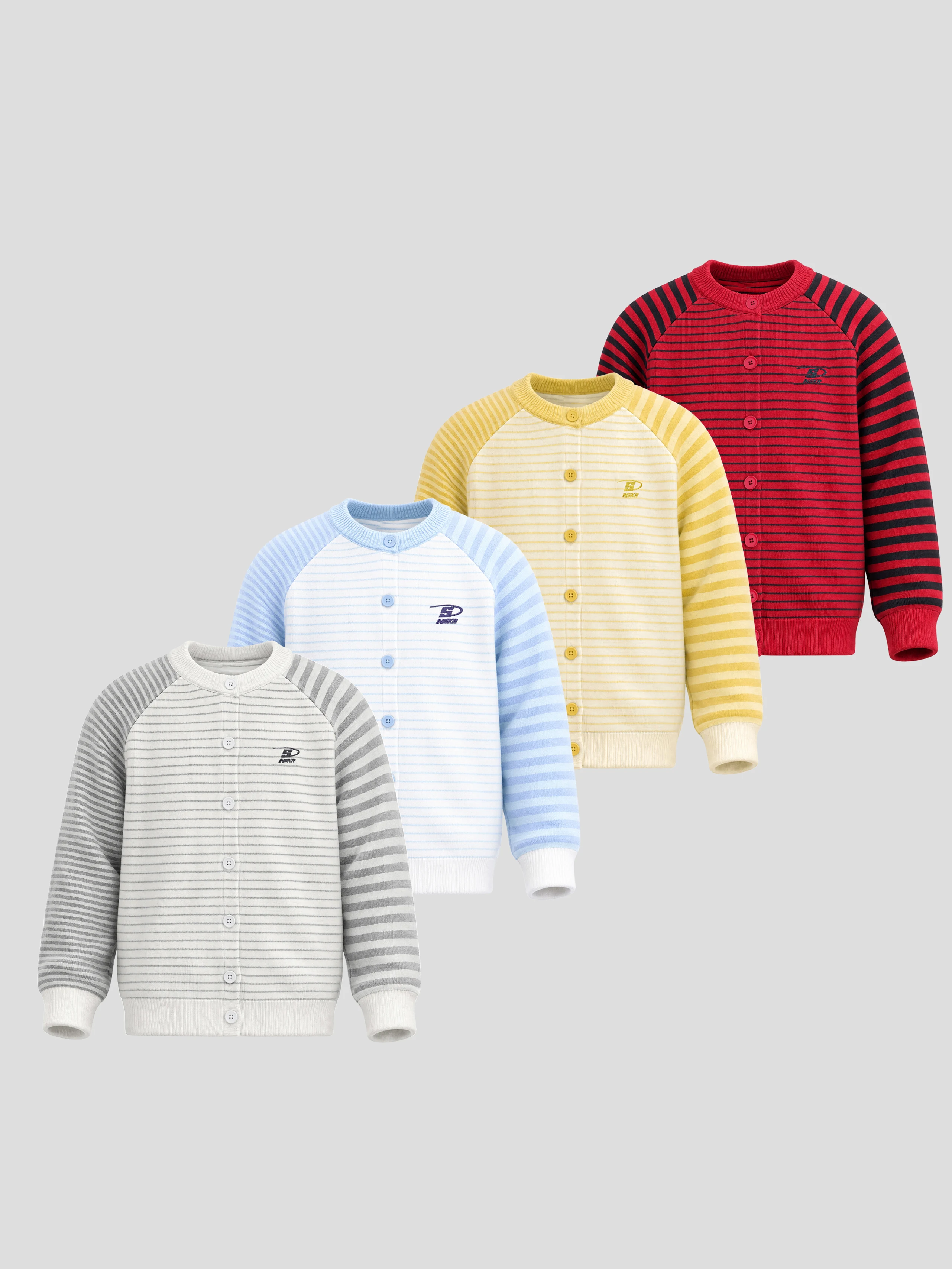 INSstudios American Retro Striped Loose Fit Shoulder Sleeve Open Cardigan Knitted Sweater for Men Casual Comfortable Warmth
