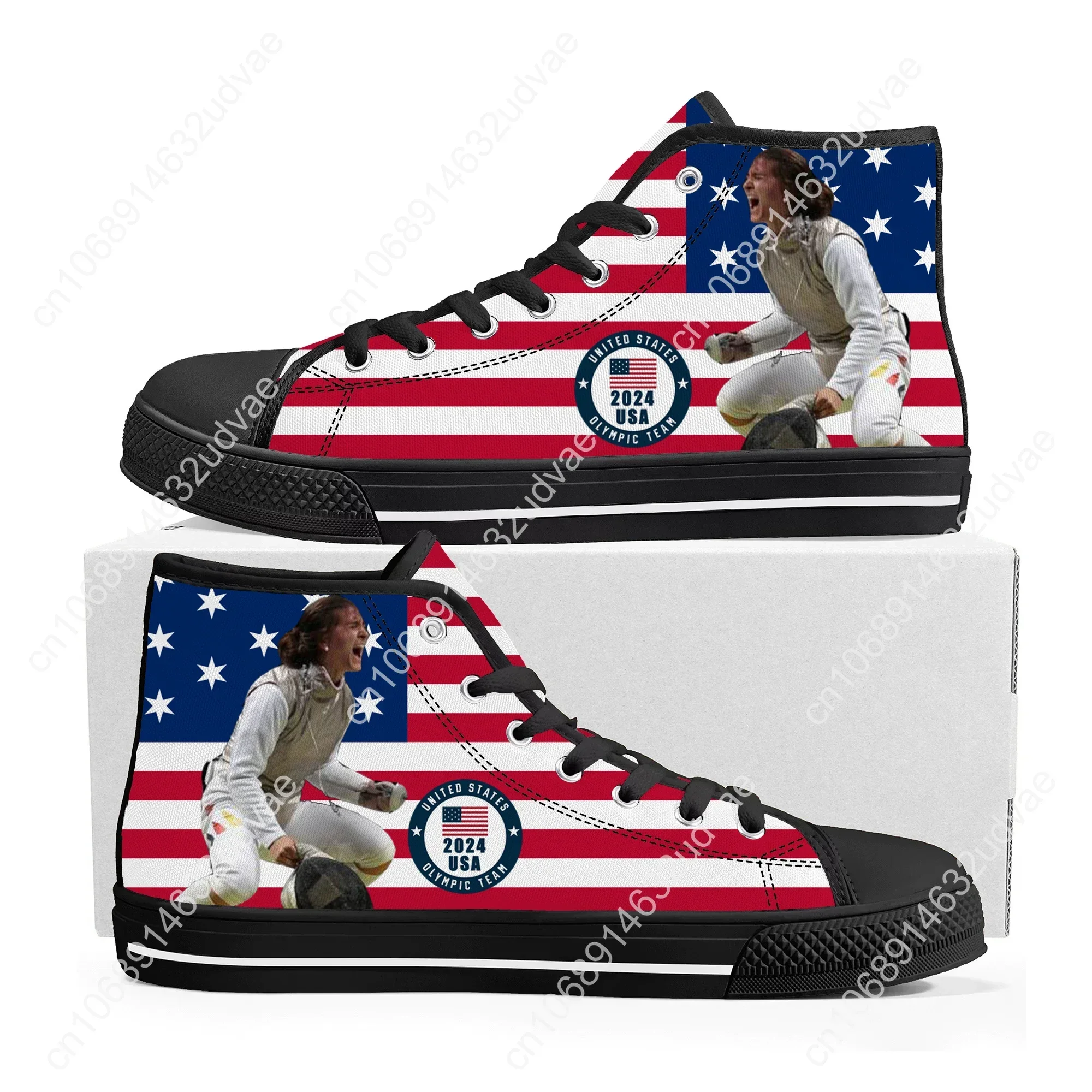 Jacqueline Dubrovich Foil World Champion High Top Shoes Mens Womens Teenager High Quality Sneakers Canvas Sneaker Custom Shoe