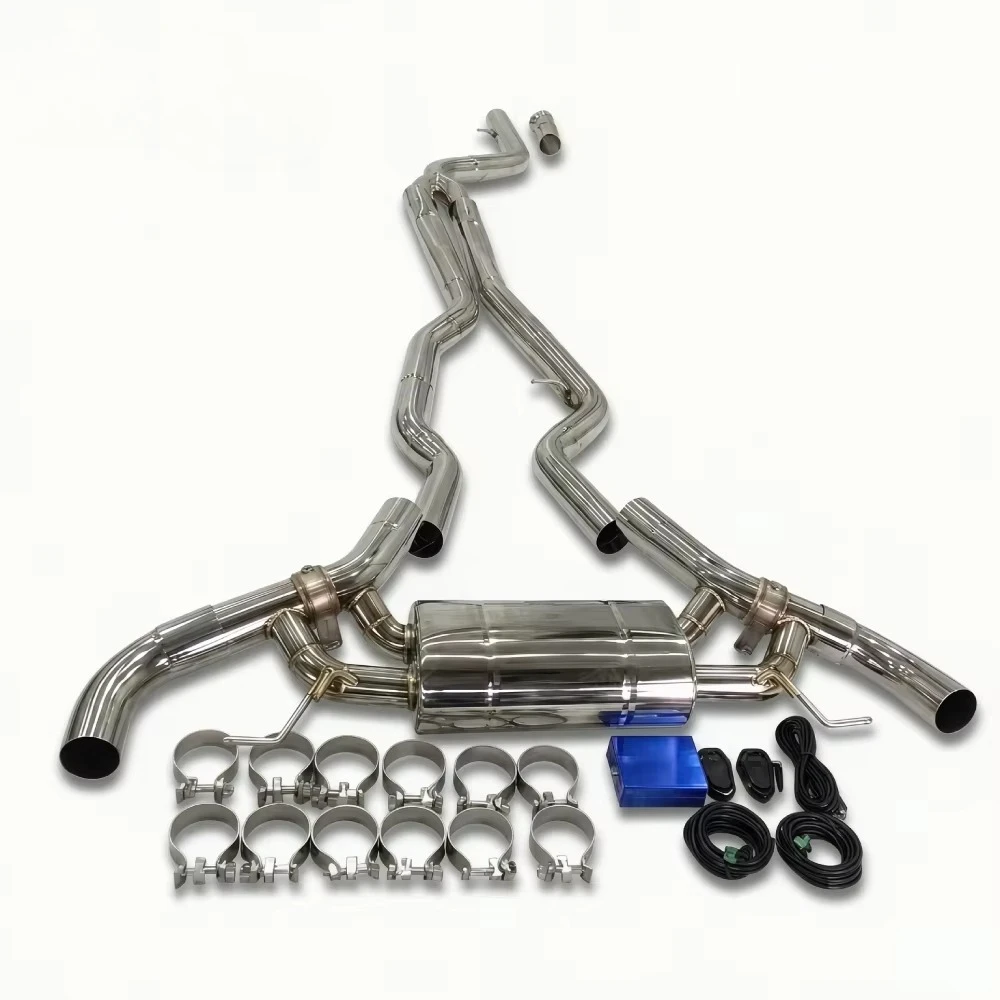 1.5mm Thick 304 Stainless Steel Car Exhaust Catback System for BMW M240i G42 3.0 2022+ Rear Exhaust Pipe Kit