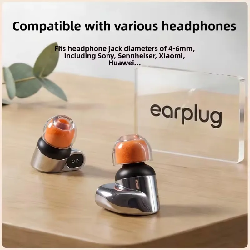 Silicone Liquid  HiFi Earplugs for Sony WF-1000XM6 Wireless Noise Reduction Orange Sleeve Headphone Shell Soft Earplugs