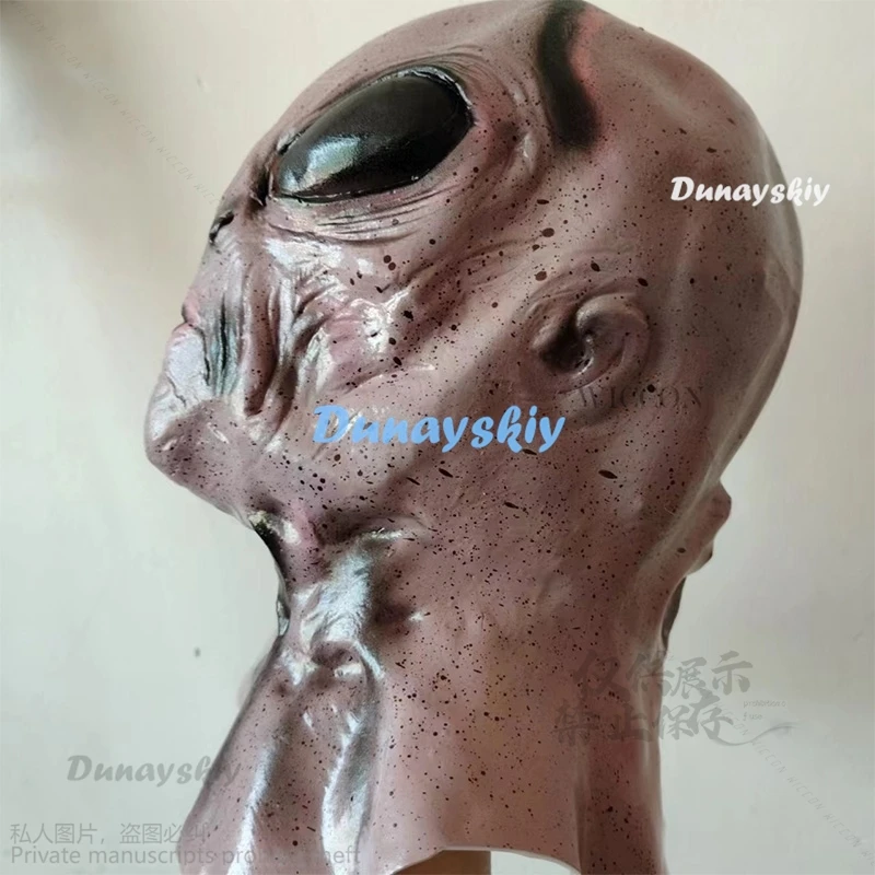 Masque facial extraterrestre en latex pour hommes et femmes, masques complets effrayants, cosplay adulte, anime, horreur d'Halloween