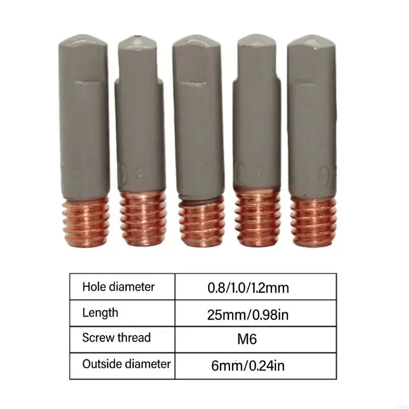 5pcs 25mm Length Conductive Nozzles Suitable For Spots Welding With Extended Lifespans Improved Control In Welding Tasks