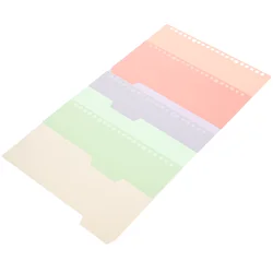 8 Pcs Index Card Loose-leaf Paper Notebook Dividers Binder Tabs Classified Labels A4 Notepad Separator Page Detachable