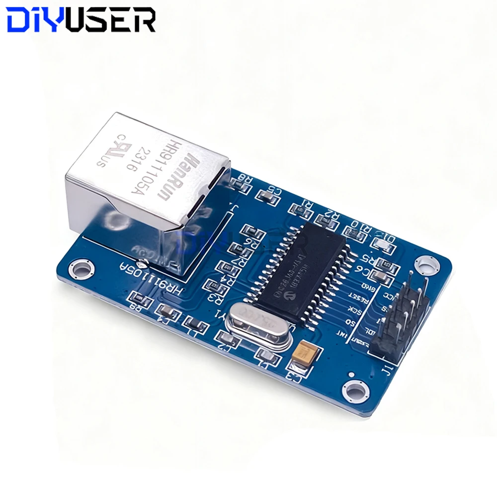 وحدة شبكة إيثرنت ENC28J60 مع واجهة SPI، 10Base-T PHY، 3.3 فولت لمشاريع إنترنت الأشياء Arduino PIC STM32 DIY #3