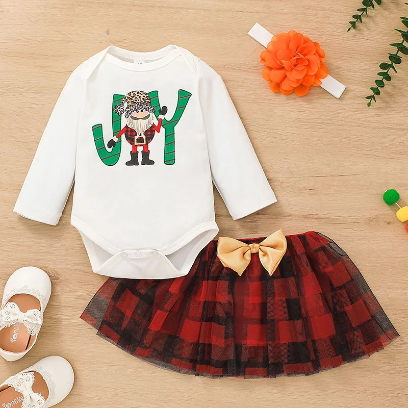 

Newborn Baby Clothes Set 3-24 Months Long Sleeve Romper Skirt Outfit Toddler Infant Fashion Clothing Suit For Kids Girl