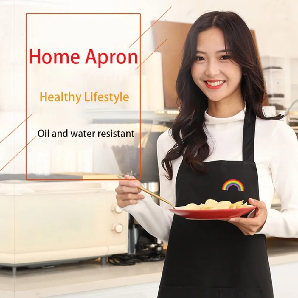 New PVC Apron Waterproof Oilproof Kitchen Smock Can Wipe Hands Sleeveless Nail Art Cafe Workwear