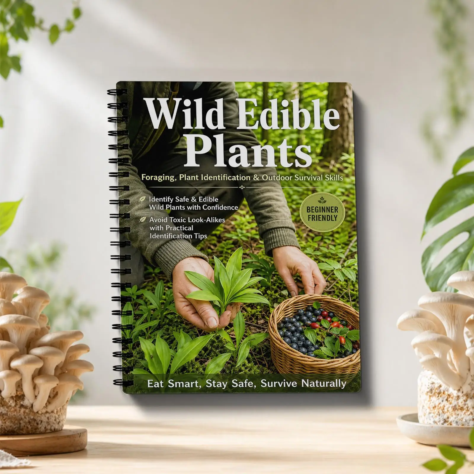 Waterproof Field Notebook Durable for Nature Exploration Foraging Journal Wild Edible Plant Identification Botany Guide
