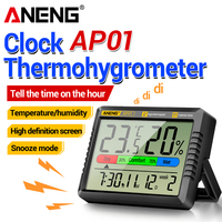 ANENG AP01 Thermohygrometer Electronic Clock Multiscene Measurement High Definition Screen Digital Air Thermometer Hygrometer
