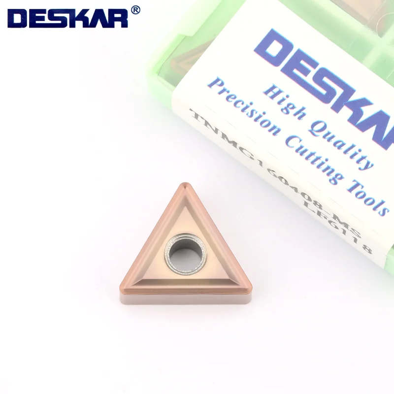 

DESKAR inserts TNMG 160404 TNMG160408 MS LF6118 Carbide Inserts Turning Tools Lathe Cutter For Stainless Steel TNMG