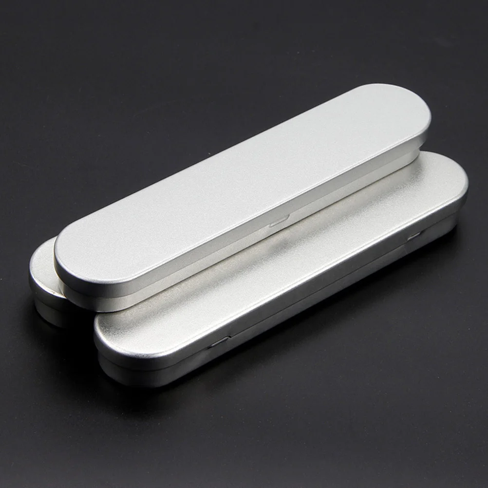 

6 Pcs Tinplate Flashlight Storage Boxes Portable Small Rectangle Metal Container for Travel Camping Office Supplies
