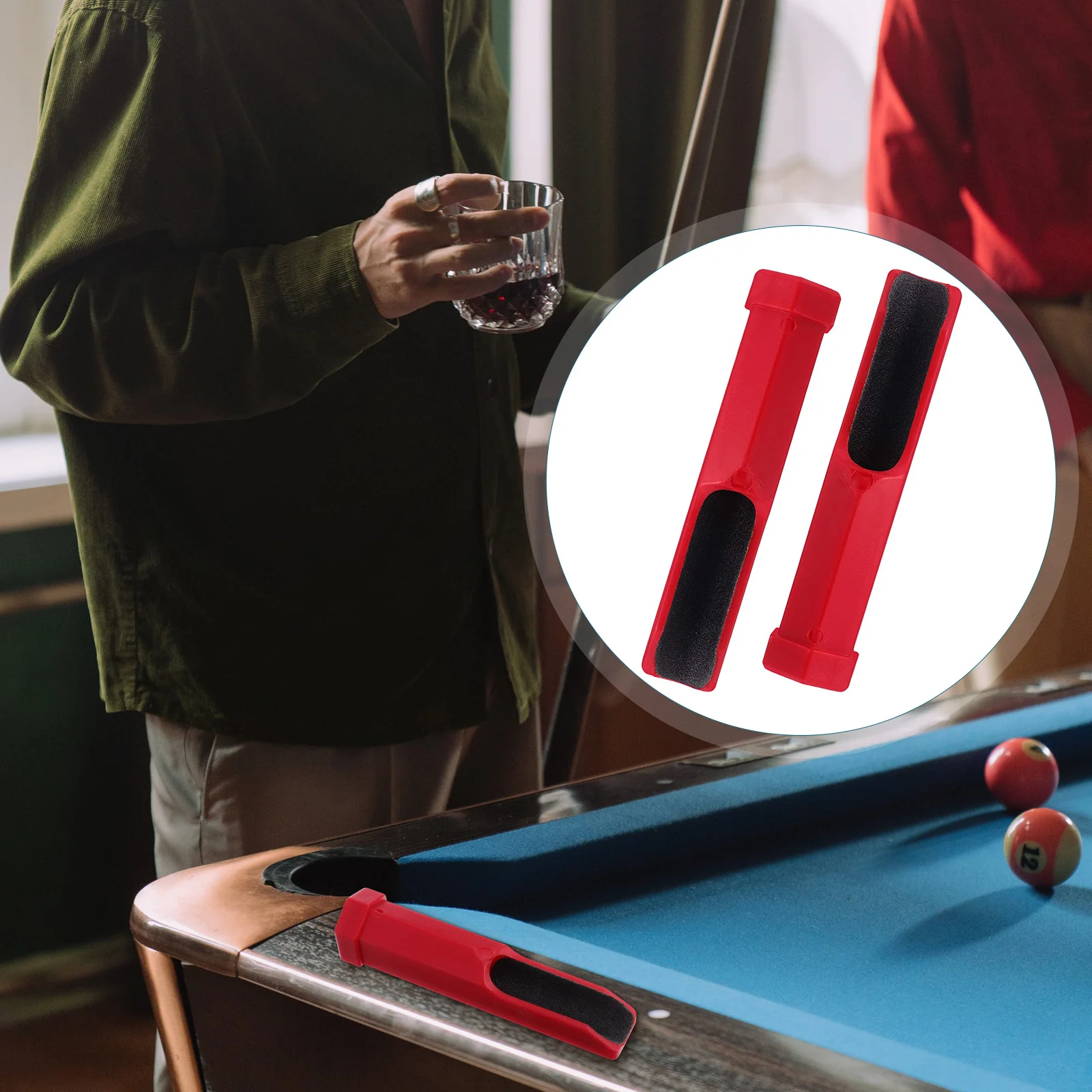 

2Pcs Billiard Cue Tip Tool Red Durable Practical Smooth Surface Small Size Easy Carry Perfect Tool for Pool Players