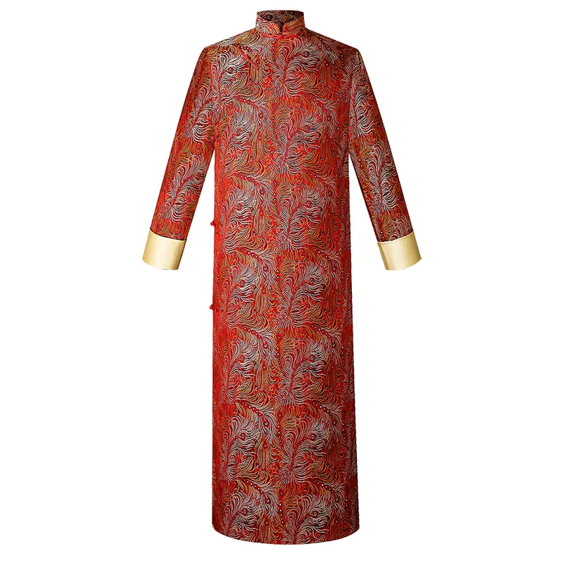 China robes big coats male storytelling hosts dresses ceremonial costumes Chinese style performance costumes