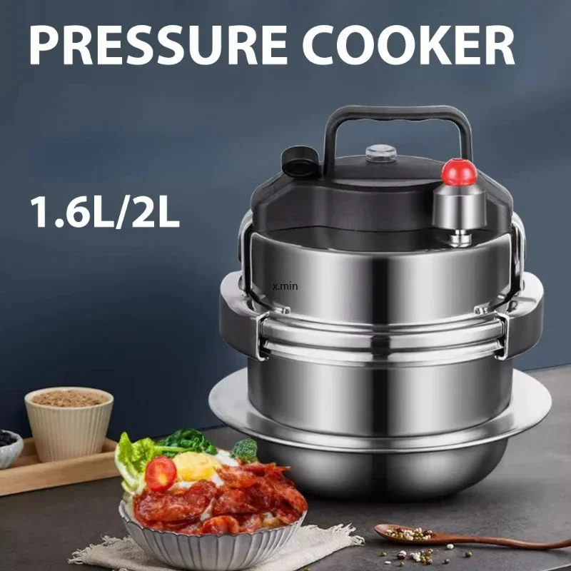 

Outdoor Camping Small Pressure Cooker Cooking Tool Pressure Cooker 304 Stainless Steel Portable Rice Cooker for Kitchen