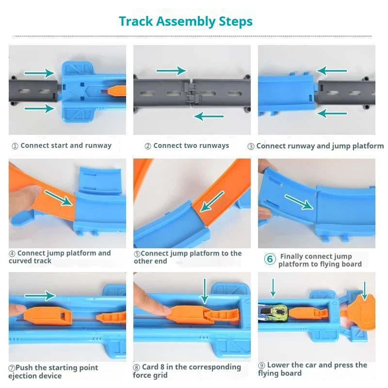 ダブルレール合金車スタントスピードモデルプルバックレーシングカー DIY 組み立てレールトラック競技おもちゃ子供クリスマスギフト