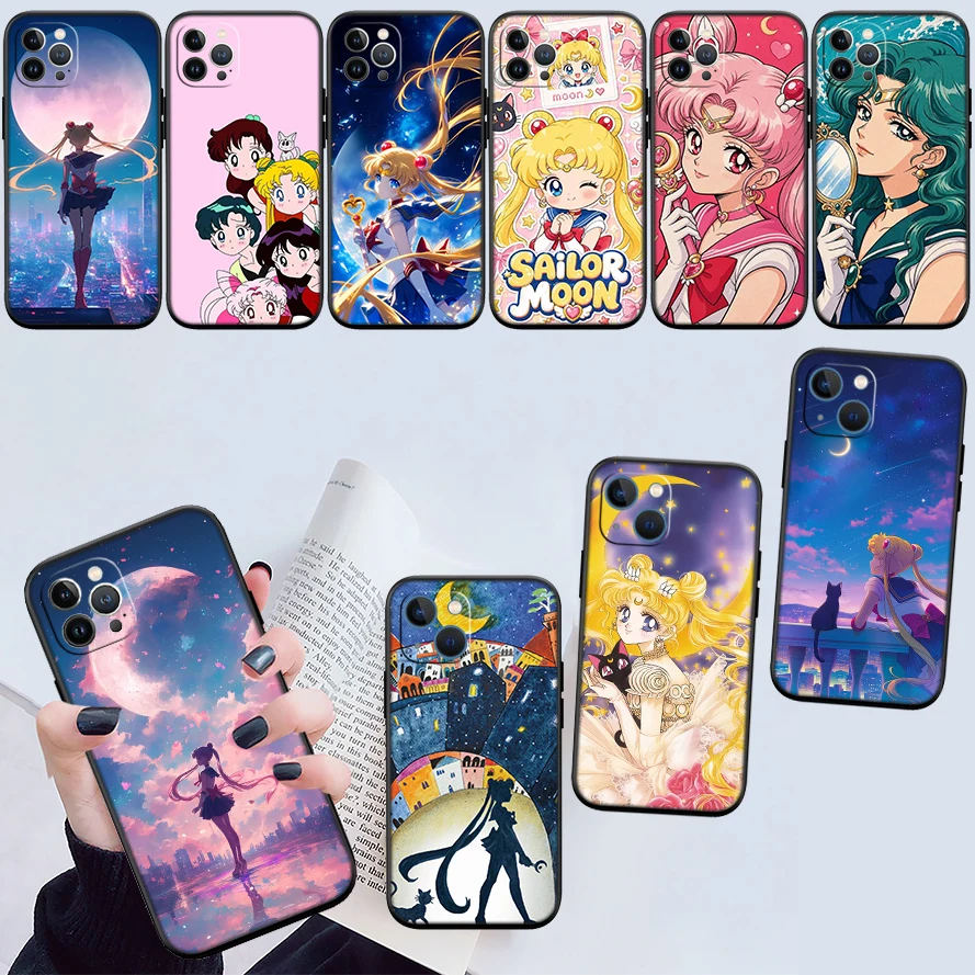 II59 S-Sailors M-Moons Phone Case for Samsung Galaxy M06 M15 M16 M35 M55 M56 A36 A42 A50 A50S A51 A52 A32 A33