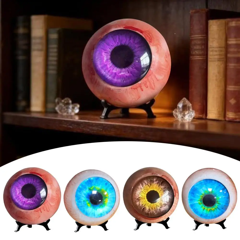 6cm Ultra-Realistic Resin Eyeball DIY Jewelry Accessory Halloween Prank Decoration Curiosity Desk Ornament