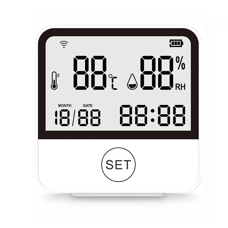 

Tuya Smart WIFI Temperature And Humidity Sensor Indoor Hygrometer Thermometer With LCD Display Support Alexa Assistant Durable