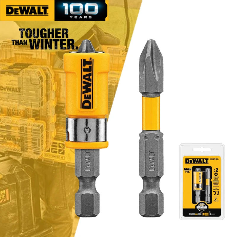 DEWALT DWA2PH2SL MAXFIT PH2 Phillips Power Bit Sleeve Set Impact Driver Bits Set Pivoting Magnetic Bit Tool Accessories