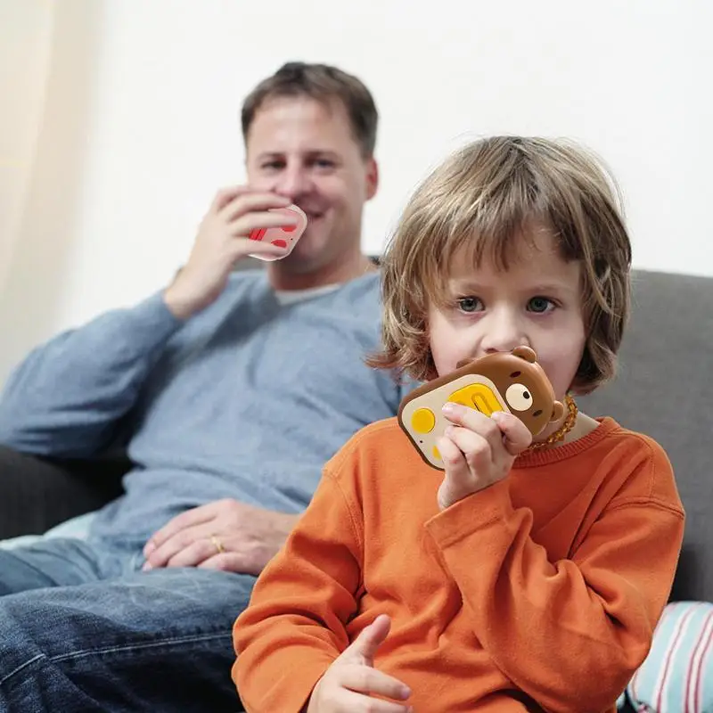 Talkie-walkie sans fil pour enfants, 2 pièces, fonctionne à piles, jouet en forme de lapin et d'ours, Interaction Parent-enfant