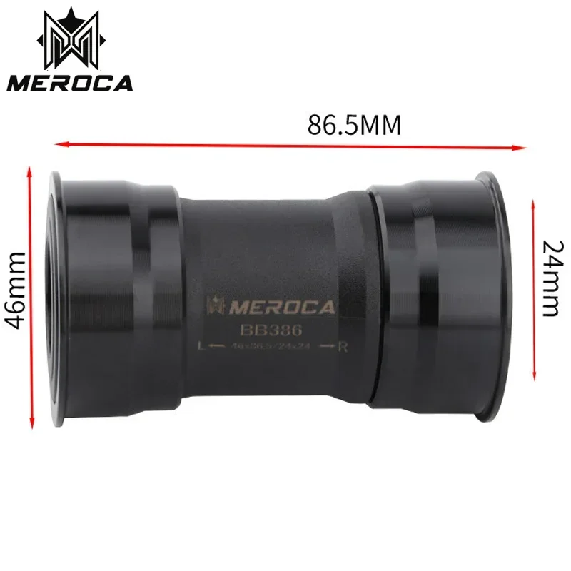 MEROCA BB386 Press Fit Bicycle Bottom Bracket Install Tool Steel Ceramic Bearing 24 30mm MTB Road Bike BB DUB For  Crankset