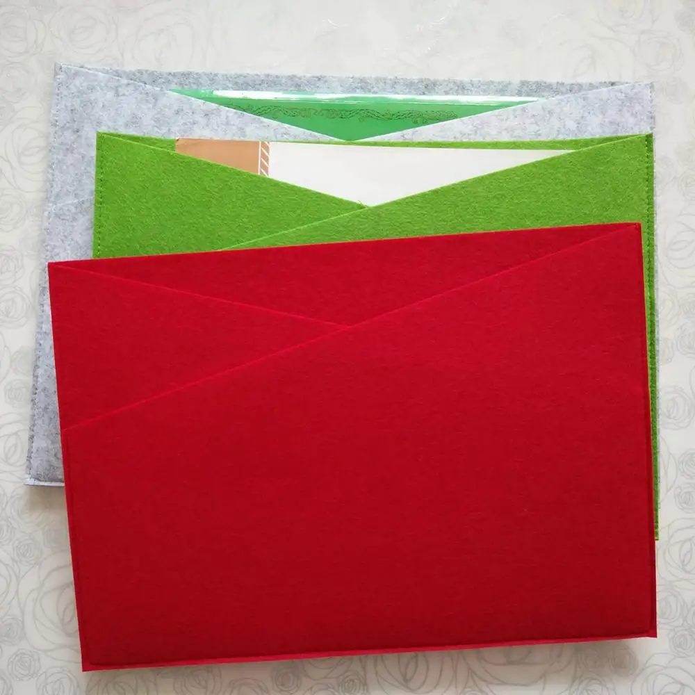 34*25cm Felt Document Bag Envelope A4 File Pocket Document Holder Organizer Business Information Folder School Office Supply