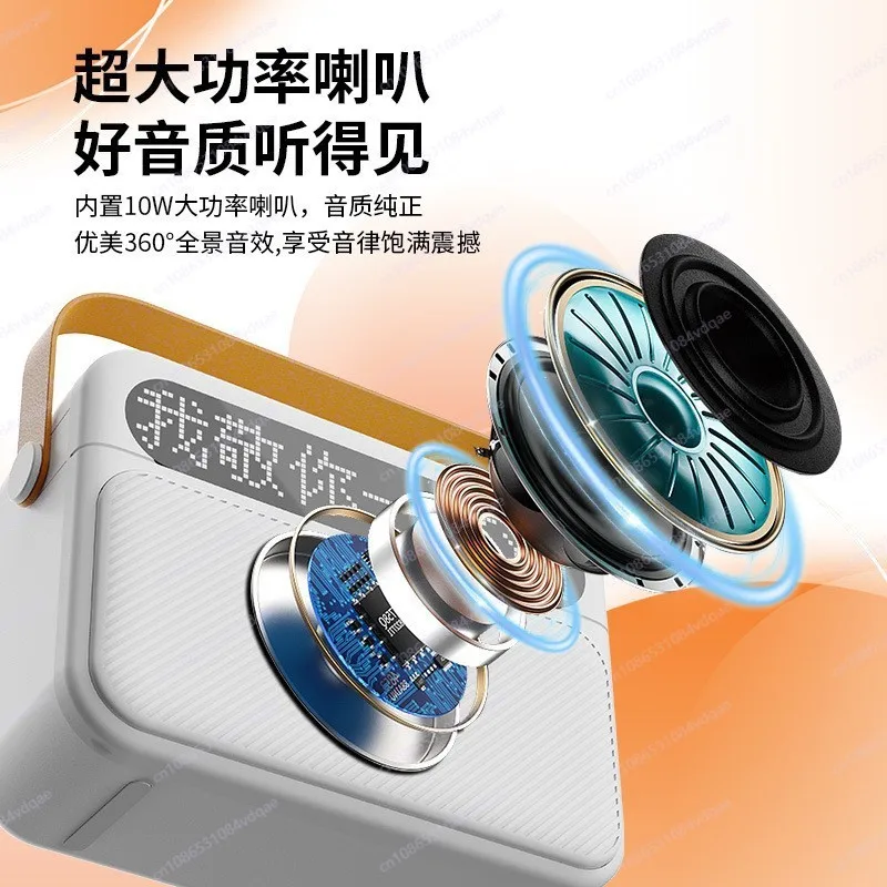 Y9 كلمات عرض سمّاعات بلوتوث ميكروفون لاسلكي محمول سطح المكتب المحمول KTV المزدوج القمح كاريوكي قطعة أثرية متكاملة #3