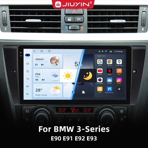Android 13 Radio samochodowe stereo do BMW serii 3 bmw e90 E91 E92 E93 2005-2013 Odtwarzacz multimedialny Autoradio GPS Obsługa Carplay Auto