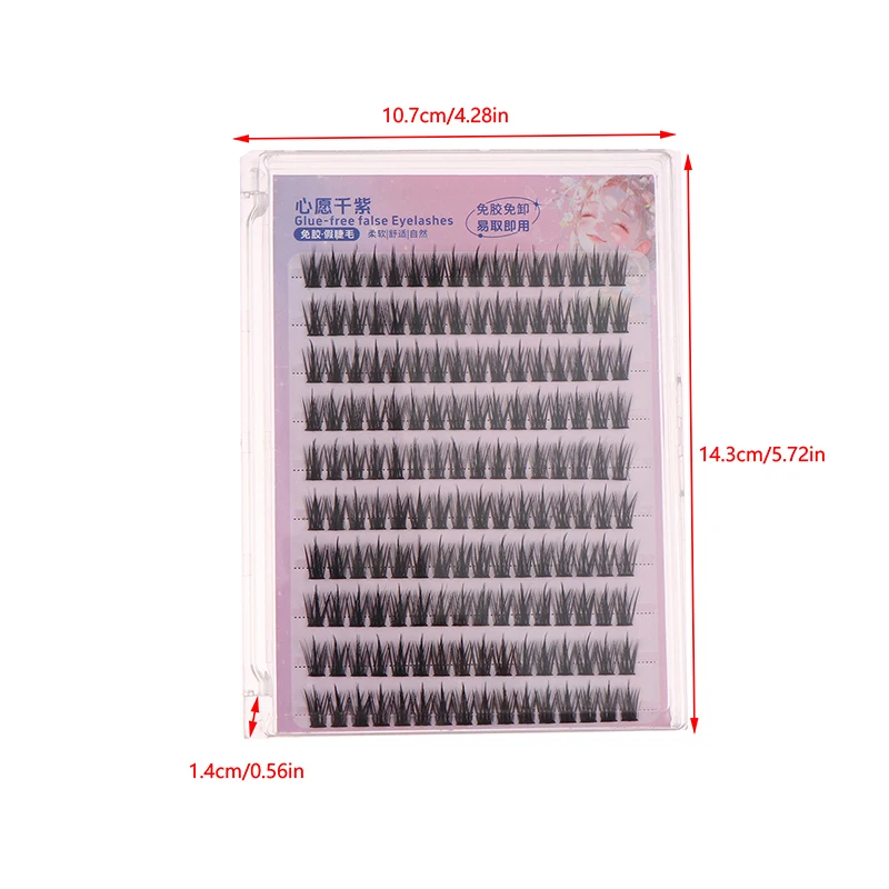 10 Rows Self Adhesive Eyelashes High Capacity No Glue Needed Self Adhesive Lash Clusters Natural Lashes DIY Eyelash Extension