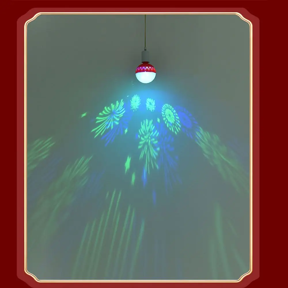 Good Luck New Year Colorful Light Bulb Blessing Color Change Party LED Night Light Wealth Happiness RGB Atmosphere Light Bulb