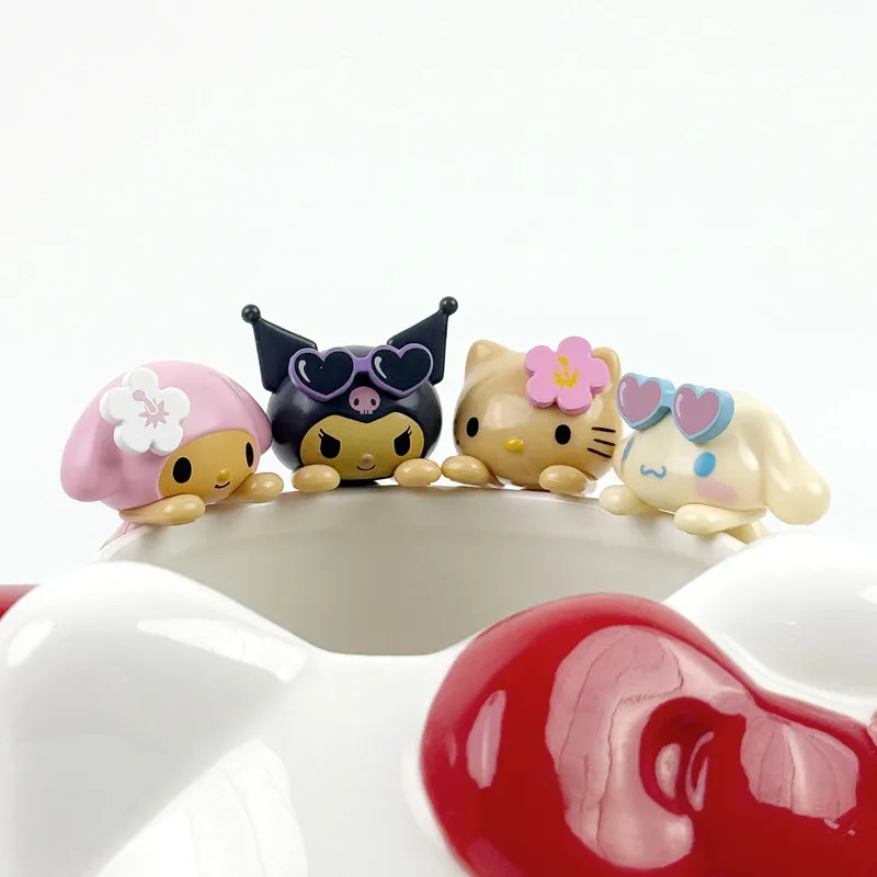 

New Product In Stock Swimsuit Cup Hangers Second Batch Of Blind Boxes Black Leather Kt Cat And Cinnamon Dog Cups Decorations