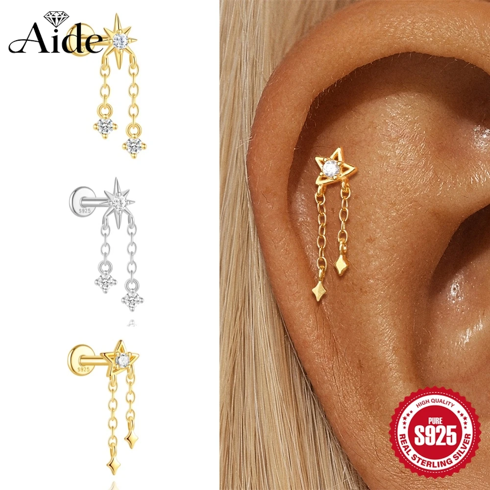 Star Flat Back - AIDE Cadena de Plata de Ley