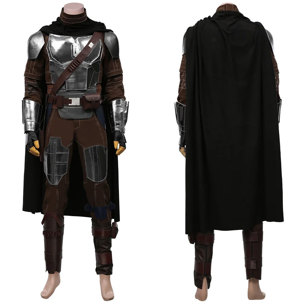 Din Djarin Cosplay Men Fantasia Costume Cloak Belts Clothing Set for Adult Male Disguise Disfraz Outfits Halloween Carnival Suit view 4
