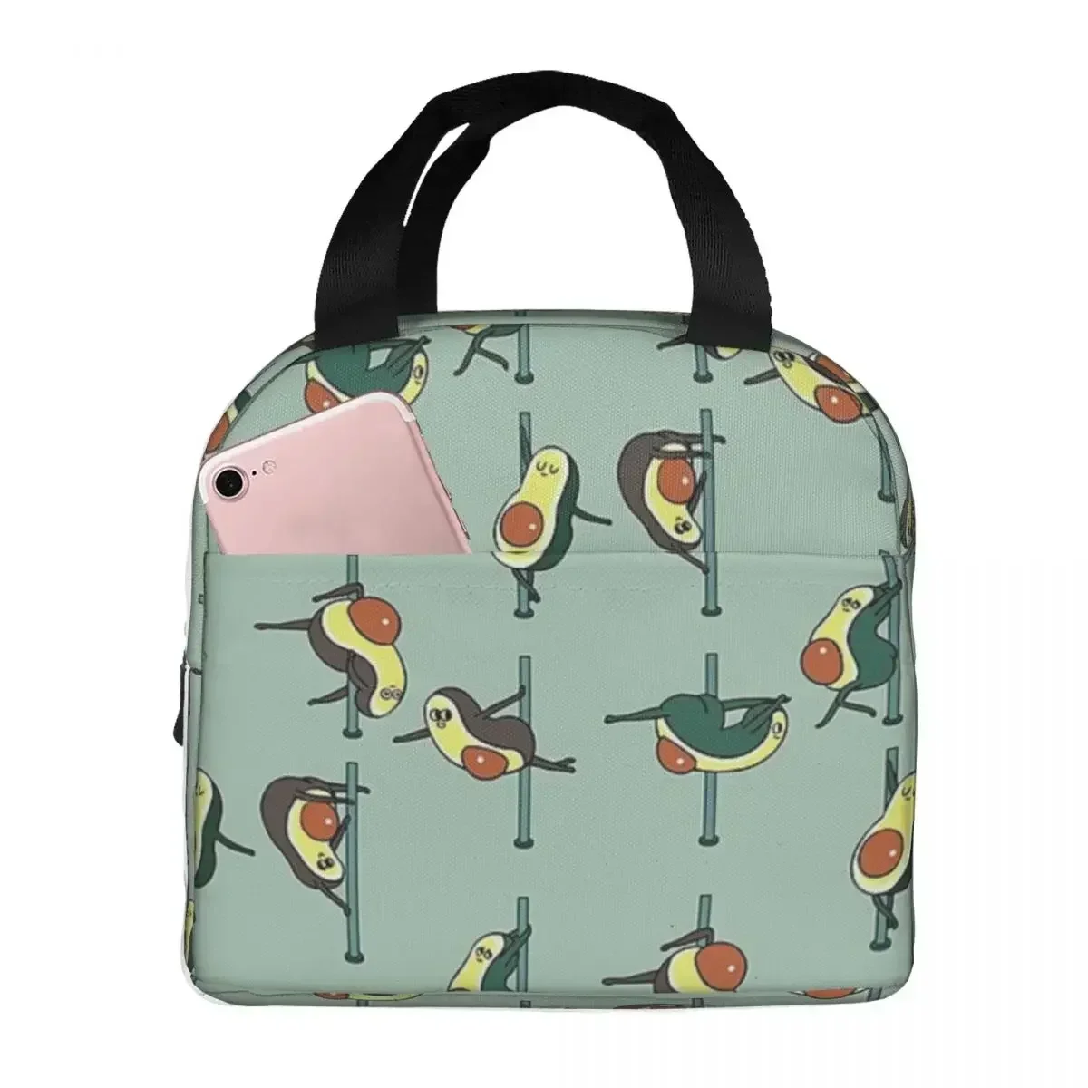 Avocados Pole Dancing Club Insulated Lunch Bags Leakproof Picnic Bags Cooler Lunch Box Lunch Tote for Woman Work Children School