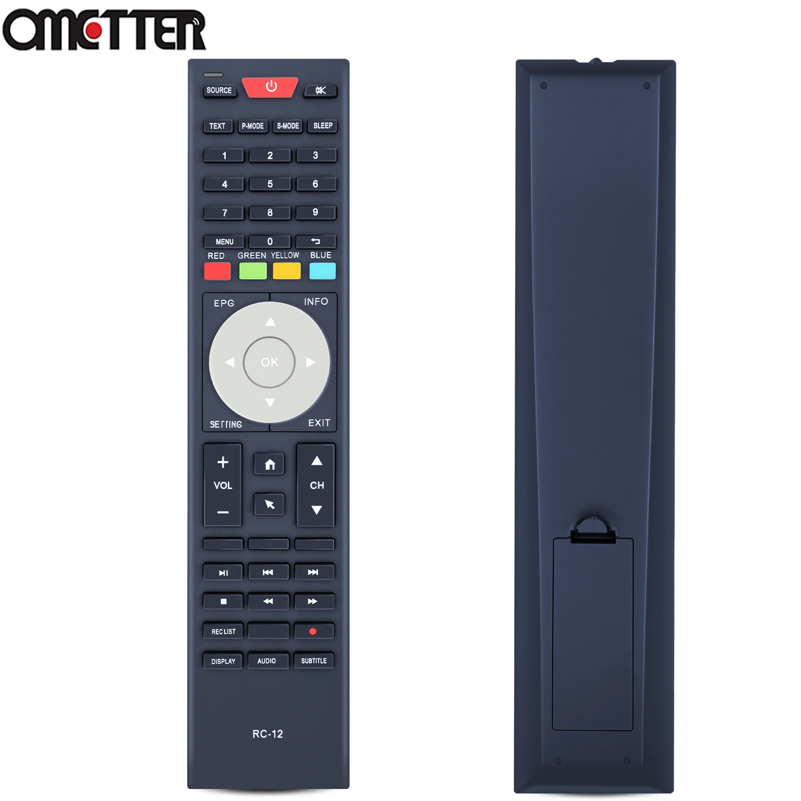 

RC-12 Remote Control for QANTEC 32" 50" 55" 65" 75" 4K UHD HDR Smart TV