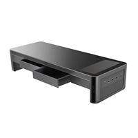 Computer Monitor Elevated Rack Desktop Screen Desktop Storage Base Metal Block Bracket USB Office Storage with Audio
