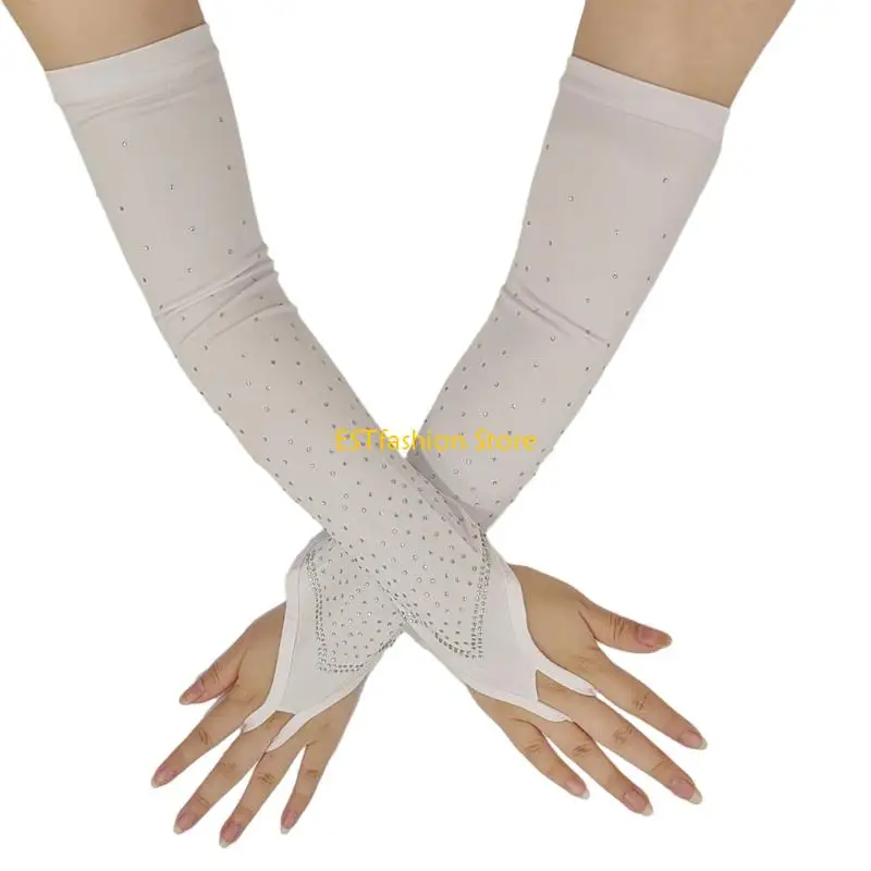 Y5GC Long Sleeves Gloves Party Supply for Operas Stage Shows Nightclub Halloween
