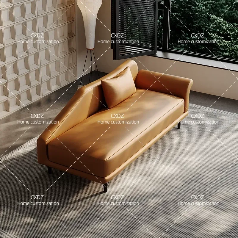 Light luxury modern chair curved sofa chair small apartment living room lazy recliner hotel high-end leisure beauty couch