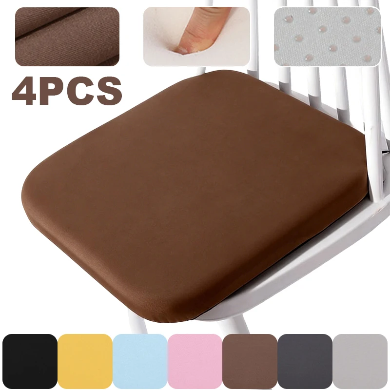 4pcs Memory Foam Seat Cushion Car Office Essentials Home Deco Dining Chair Cushion Soft and Breathable for Long Hours of Sitting