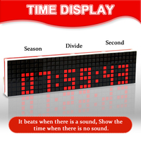 DIY LED Music Spectrum DS1302 Dot Matrix Clock Electronic Soldering Kit Rhythm Light USB Power DC5V with Micro Cable