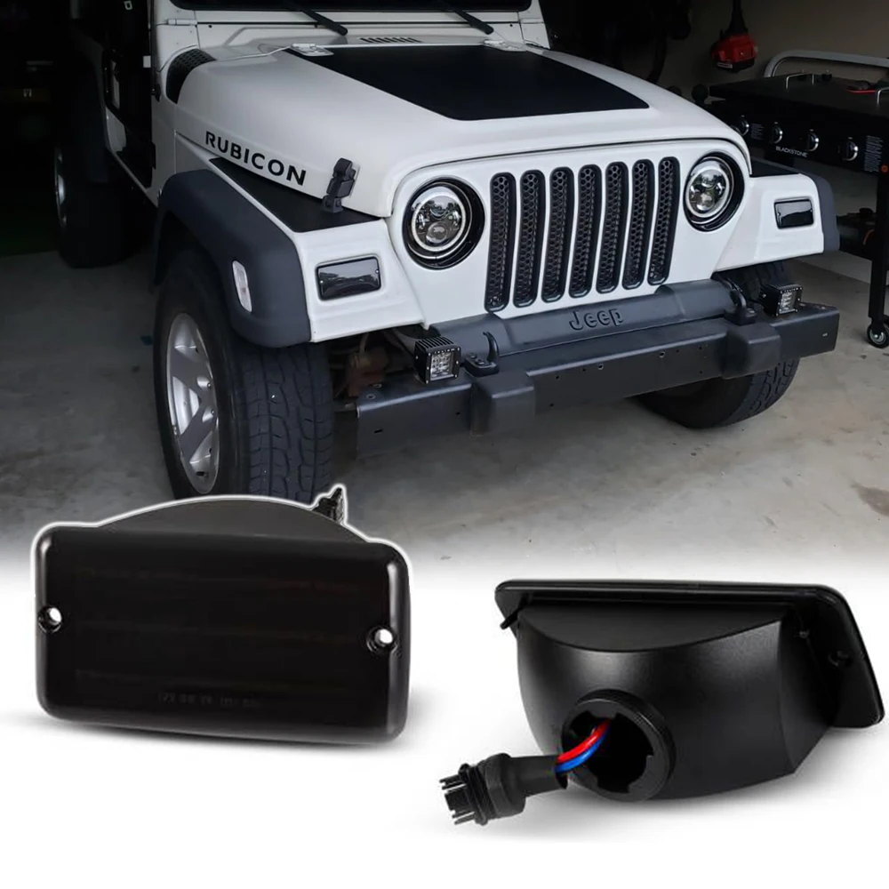 smoked-lens-front-bumper-led-sequential-blinker-side-marker-light-drl-for-jeep-wrangler-tj-1997-2006