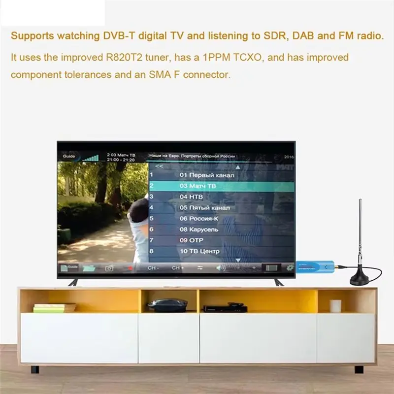 Digital USB 2.0 RTL SDR TCXO RTL2832U+R860 FM DVBT TV Tuner Stick Dongle DVB-T+FM++SDR TV Scanner Receiver-A20R