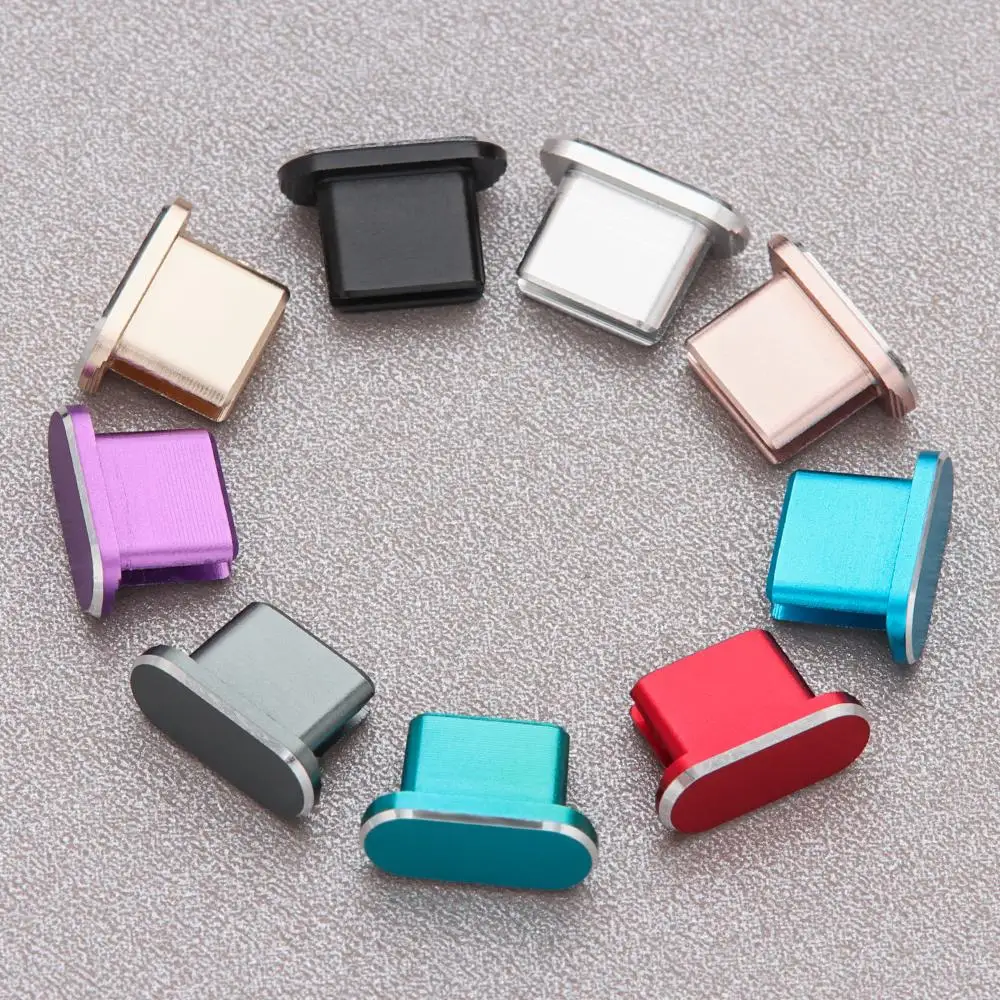 Type-C Charger Port Dust Plug Aluminium Alloy Metal Stopper Portable Charging Interface Cap for Samsung Galaxy Huawei Xiaomi