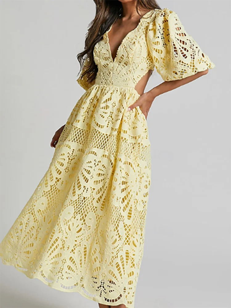 Robe de soirée trapèze courte découpée, col en v, classique, robes de bal d'anniversaire personnalisées