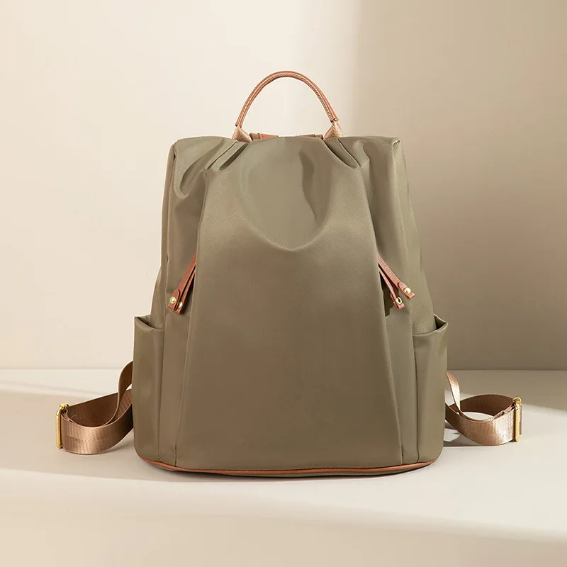 

Lightweight Double Shoulder Bag for Women 2026 New Fashionable Large Capacity Oxford Canvas Casual Travel Backpack