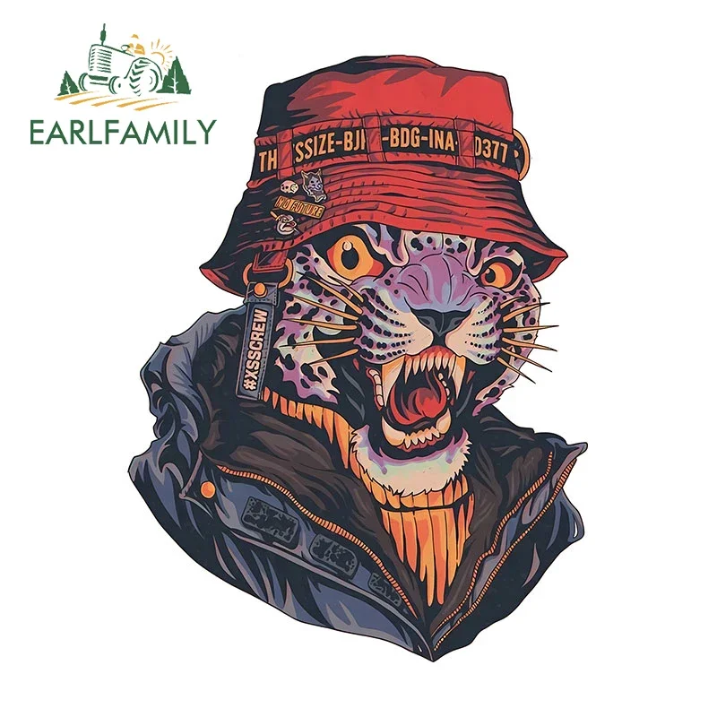 EARLFAMILY 13cm X 9.8cm For Tiger Street Wear Car Stickers Fashionable Simple Decals Waterproof Vehicle Motorcycle Car Goods