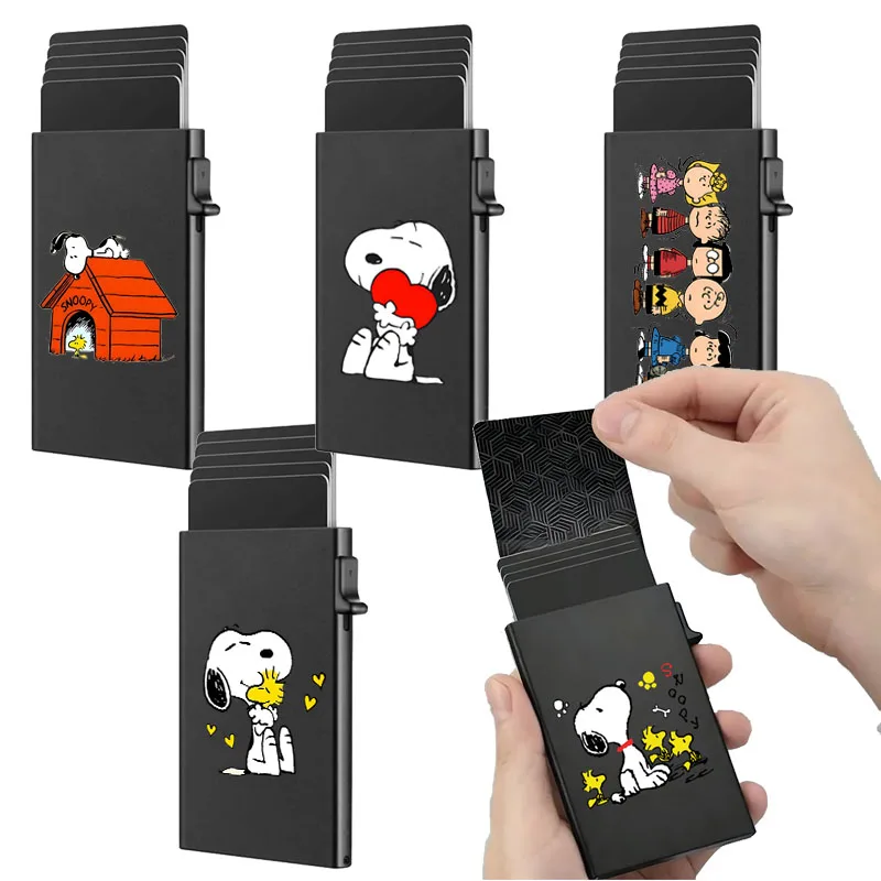 

Spring Snoopy Card Pack Boyfriend Exquisite Portable Bank Card Certificate Storage Box Fashion Travel Photo Storage Couple Gift