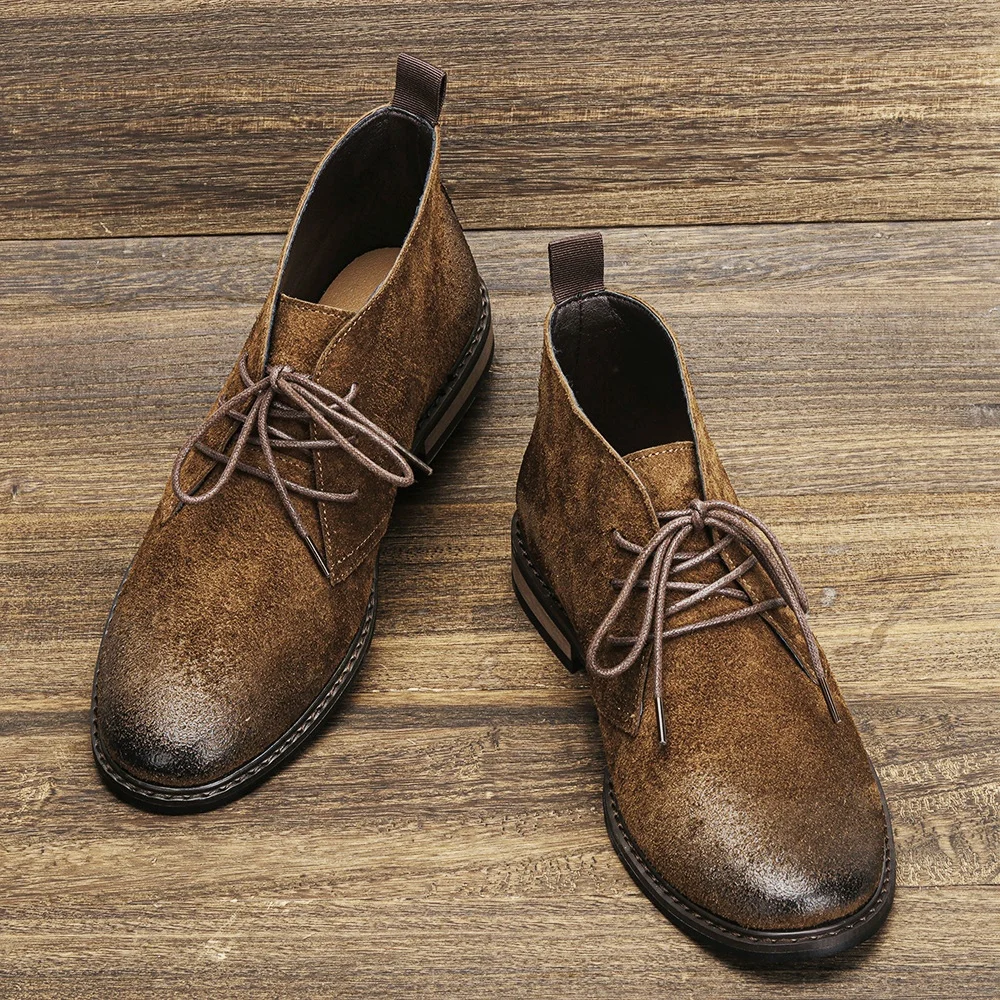 Lederstiefel Retro Komfortabel Marken-Retro-Mode 2026 Knöchelhohe Stiefel – Detail 12